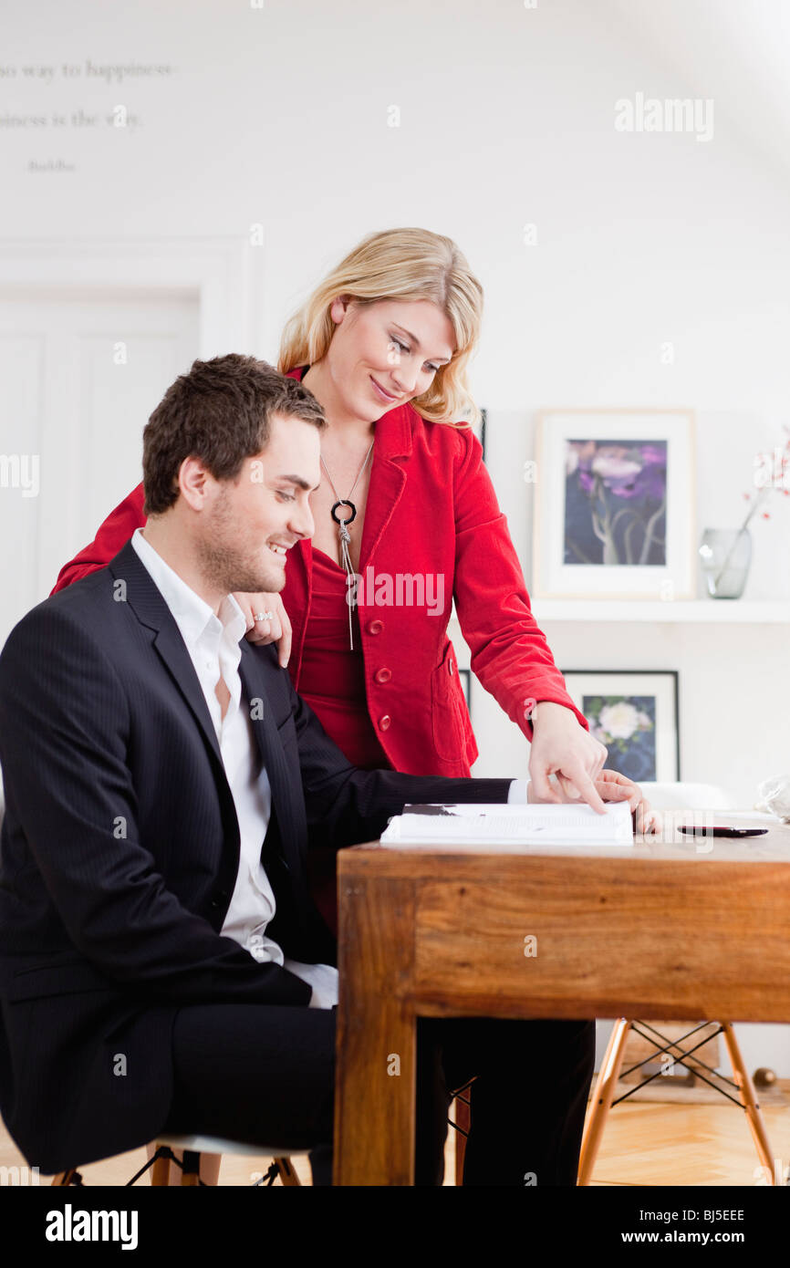 couple working together Stock Photo Alamy