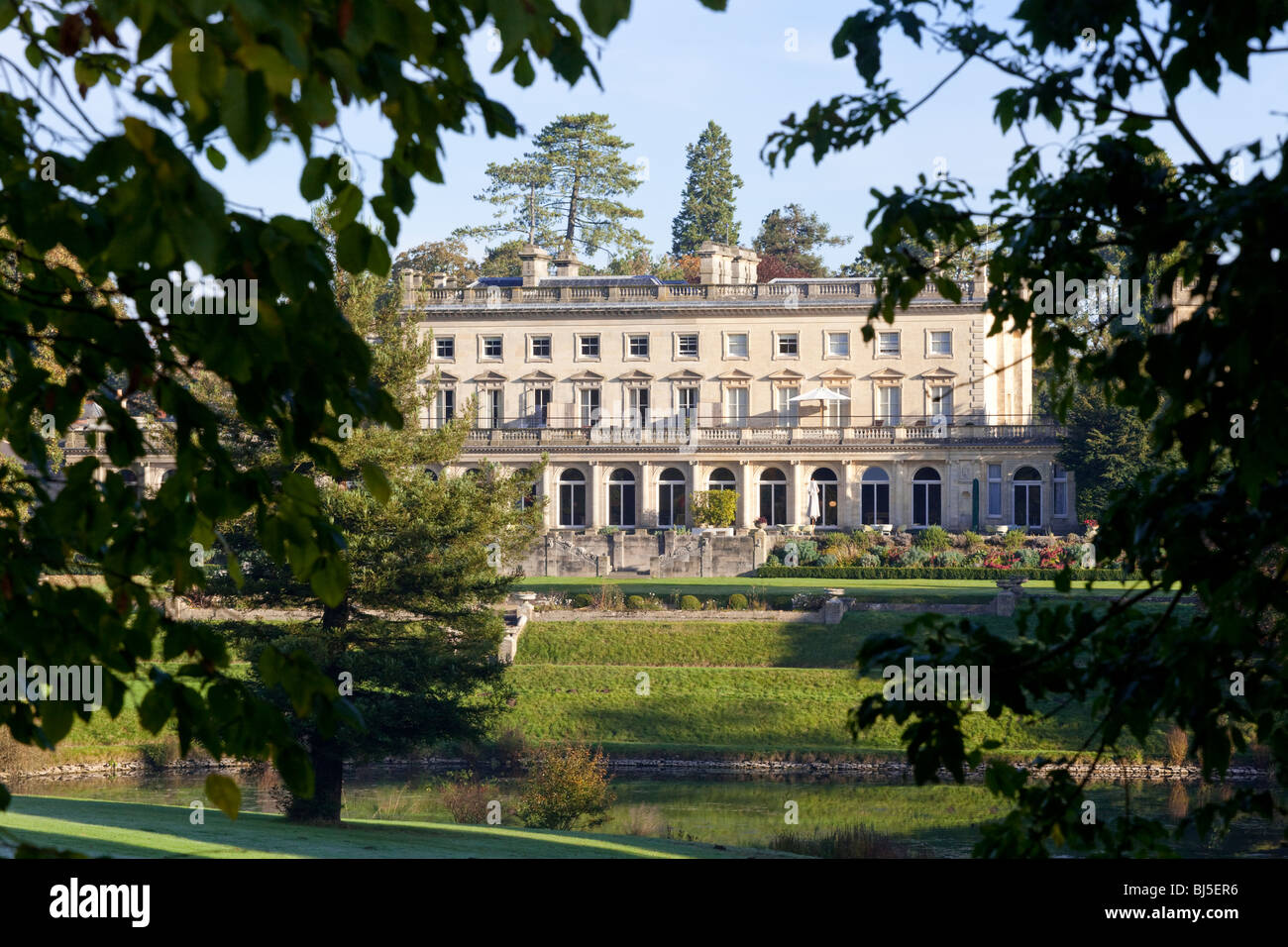 The Cowley Manor Country House Hotel in the Cotswolds at Cowley, Gloucestershire.UK Stock Photo