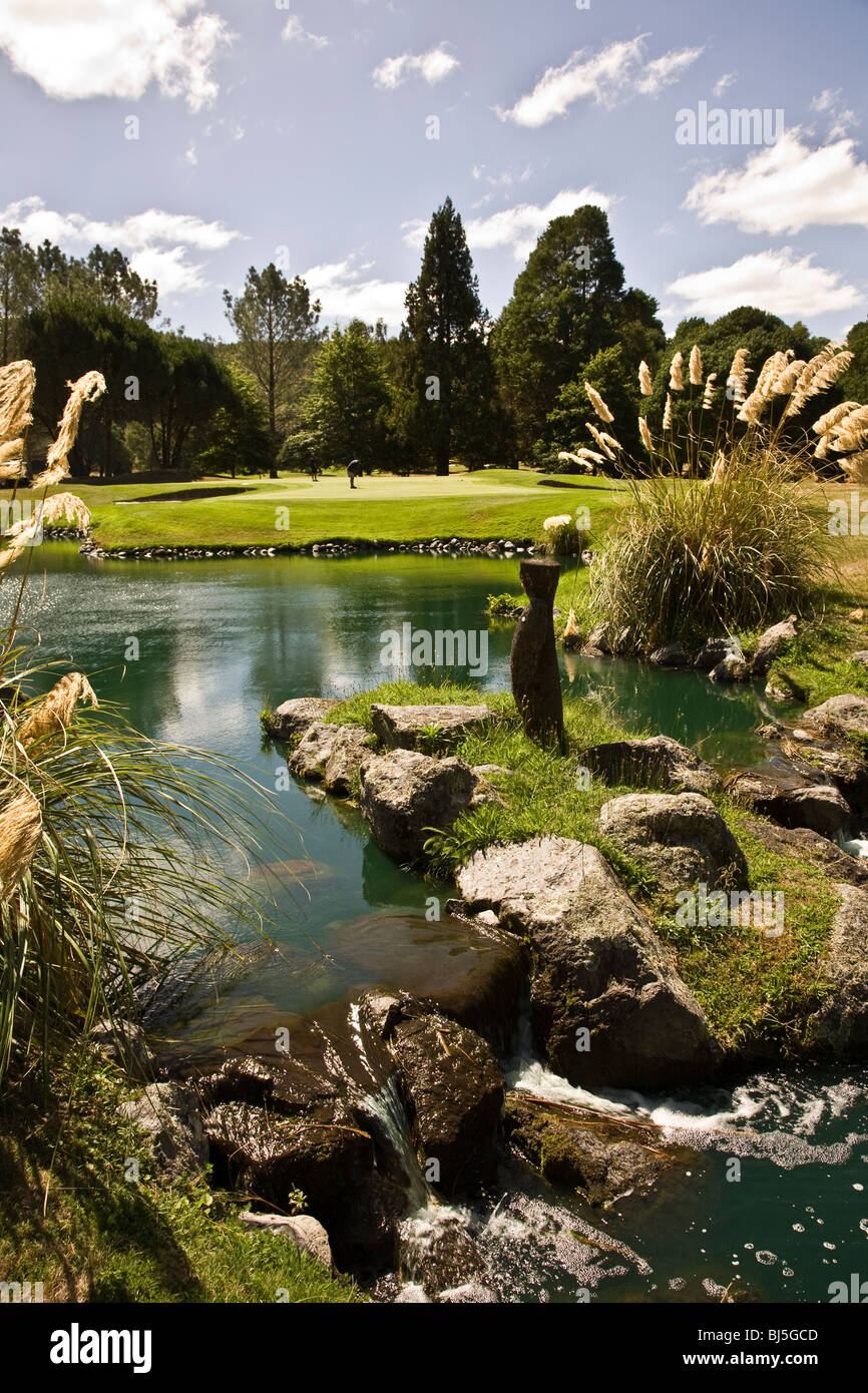 Wairakei International Golf Course  is a five minute drive from Huka Lodge Taupo New Zealand Stock Photo
