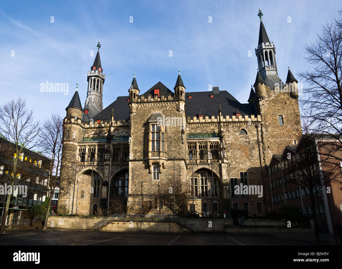 Rathaus in Aachen. North Rhine-Westphalia, Germany. Stock Photo