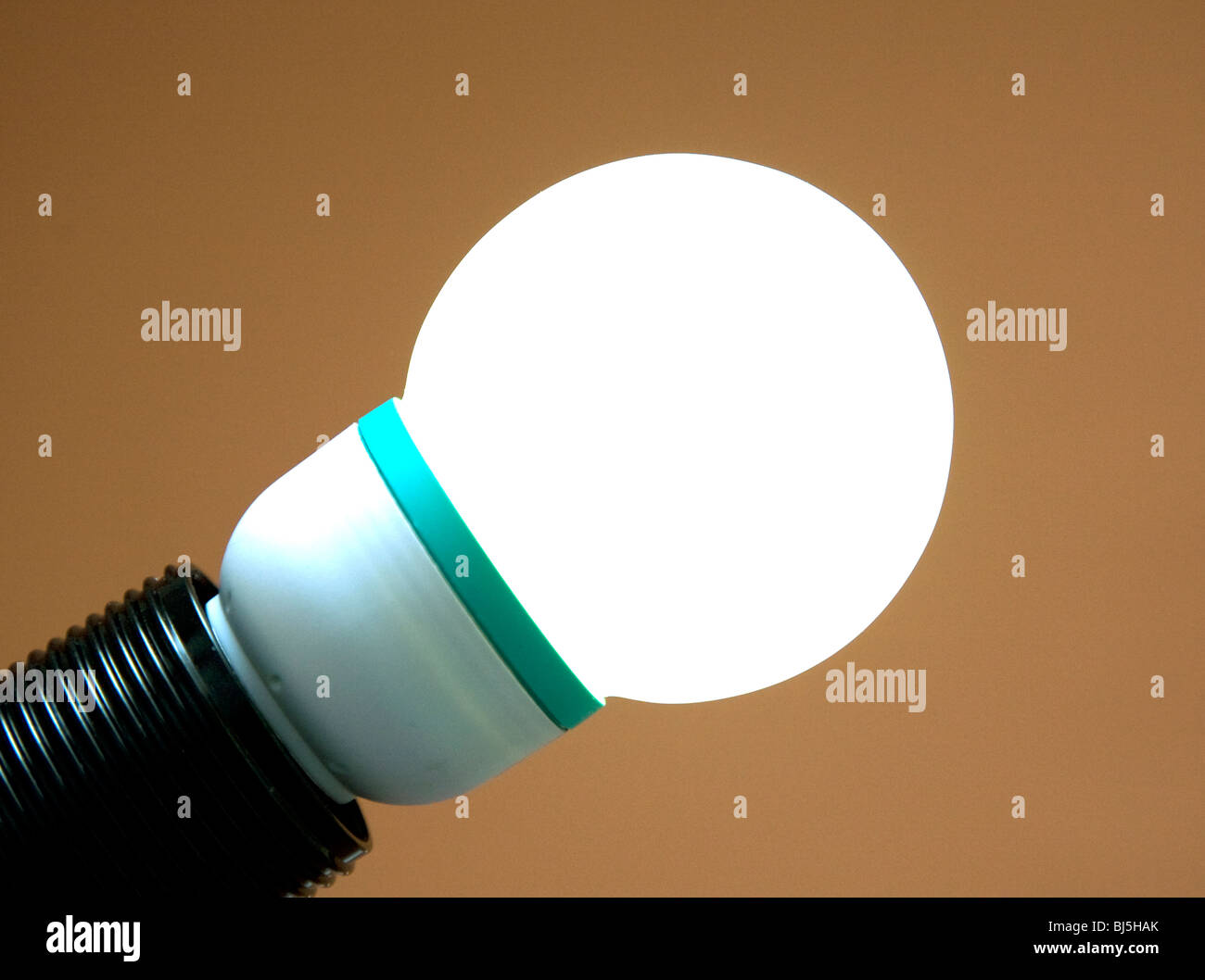 Super energy efficient LED lightbulb Stock Photo