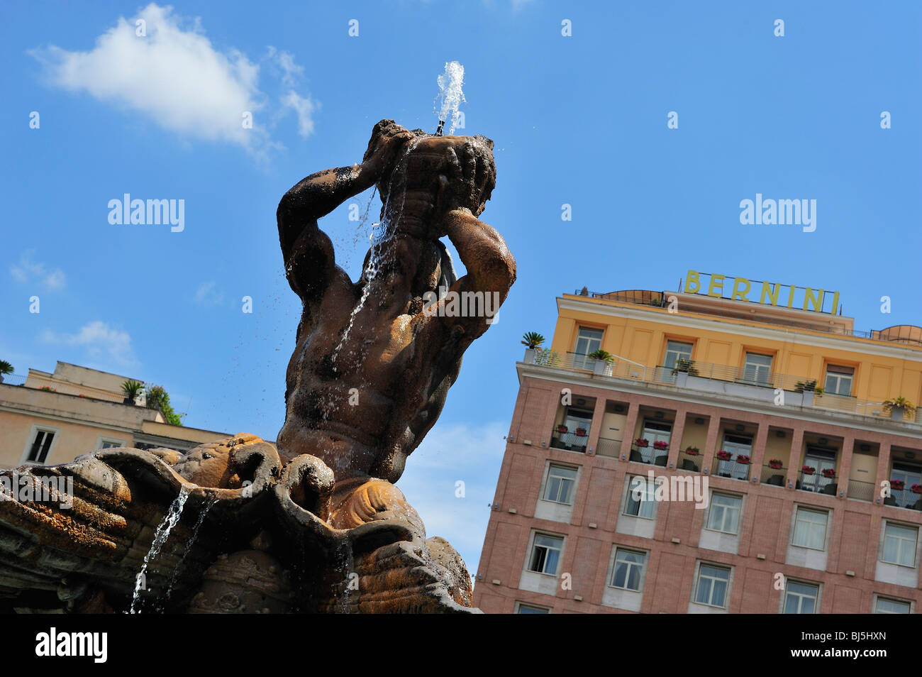 Fontana del Tritone, Rome, Lazio, italy Stock Photo