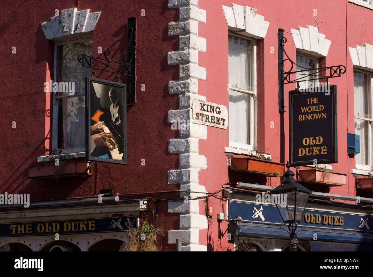 The world renown 'Old Duke' pub in King Street, Bristol, England. Stock Photo