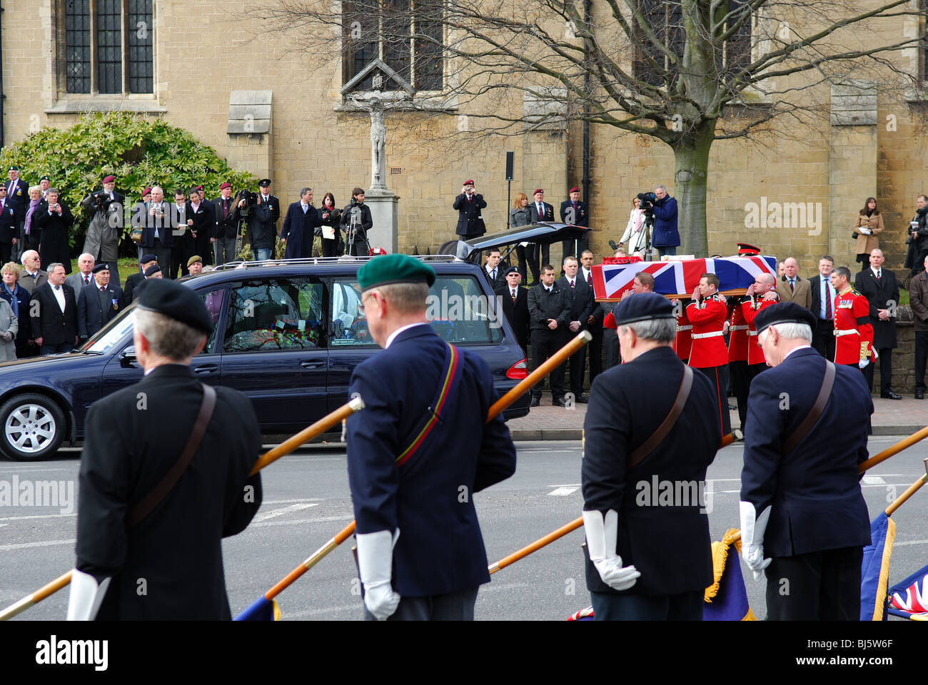 Funeral British Soldier . Stock Photo