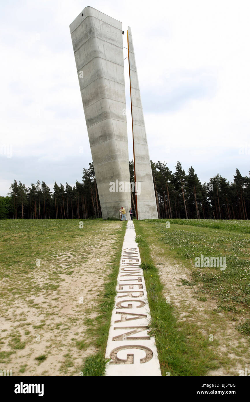 Look-out tower near the spot of sky disc discovery, Wangen, Germany Stock Photo