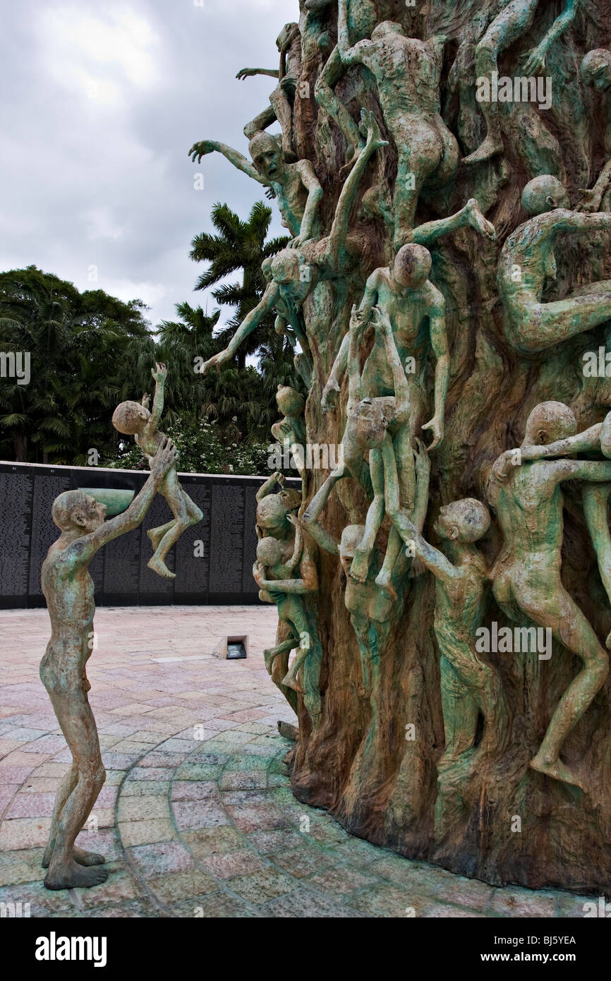 Miami holocaust memorial located at South Beach, Florida, USA Stock Photo