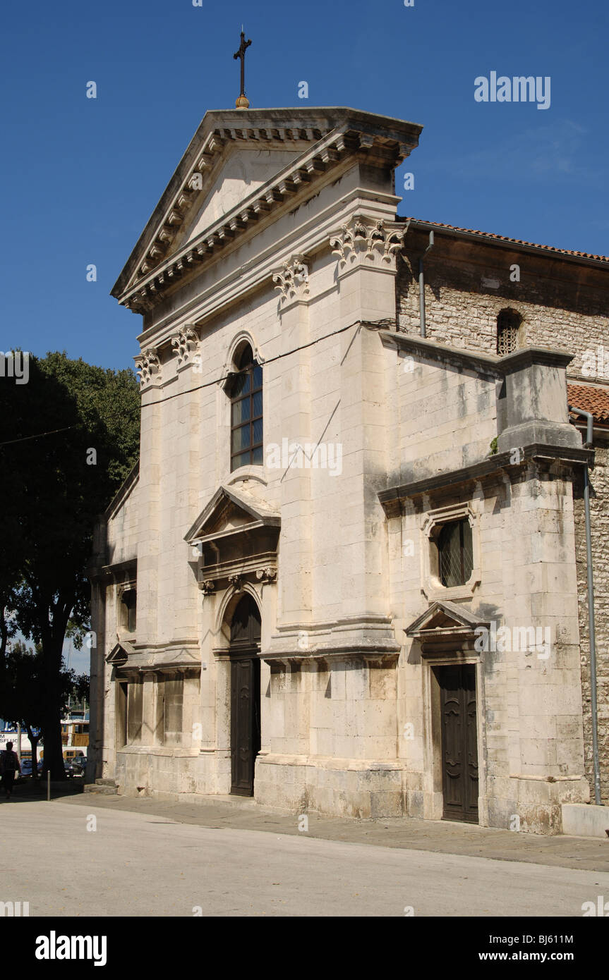 Pula. Cathedral of the Assumption of the Virgin Mary. Outside view. Republic of Croatia. Stock Photo
