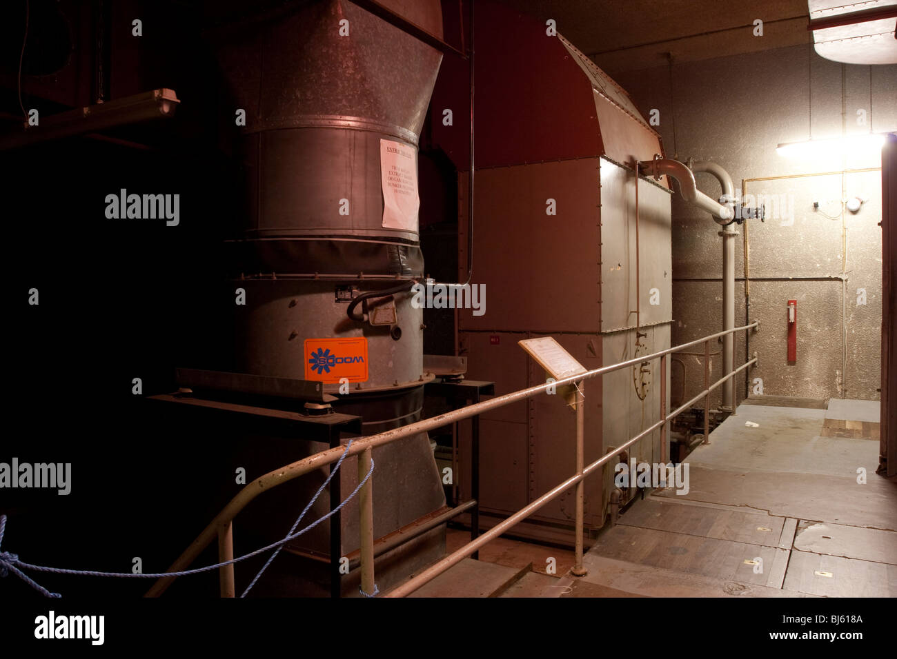 Air filtration room Kelvedon Hatch nuclear bunker now open to public Stock Photo