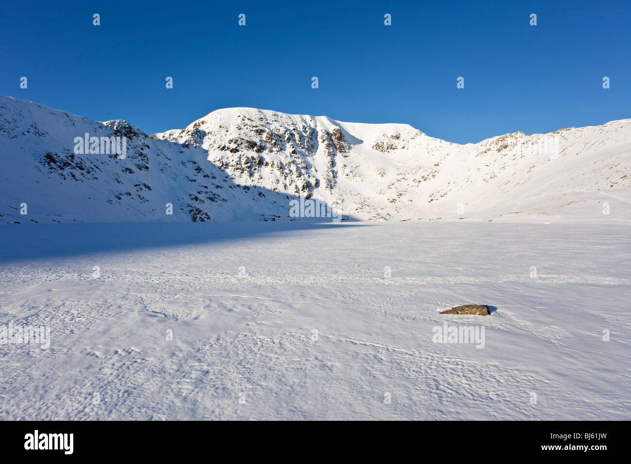 Helvellyn in winter. Stock Photo