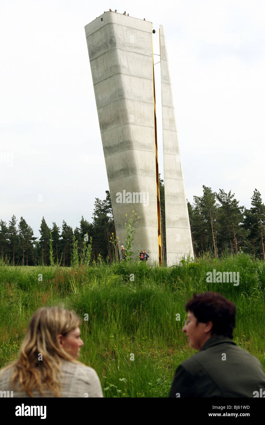 Look-out tower near the spot of sky disc discovery, Wangen, Germany Stock Photo