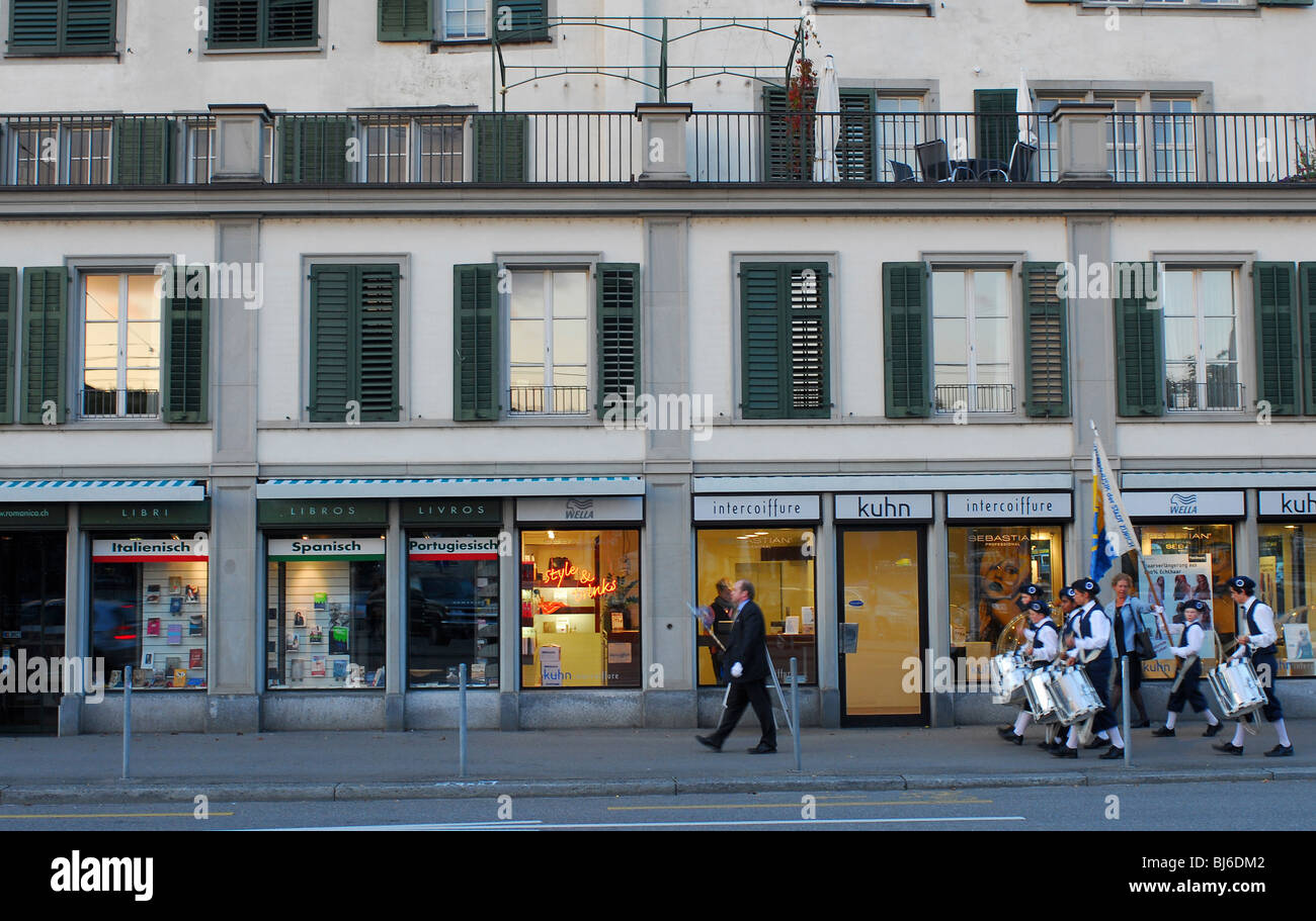 One of the shopping streets in Zurich, Switzerland Stock Photo Alamy