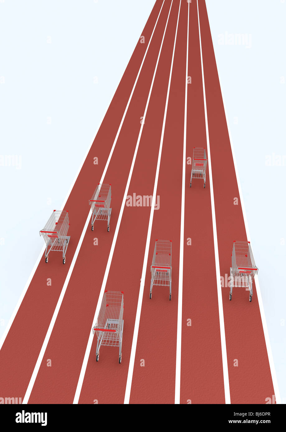 shopping cart race Stock Photo Alamy