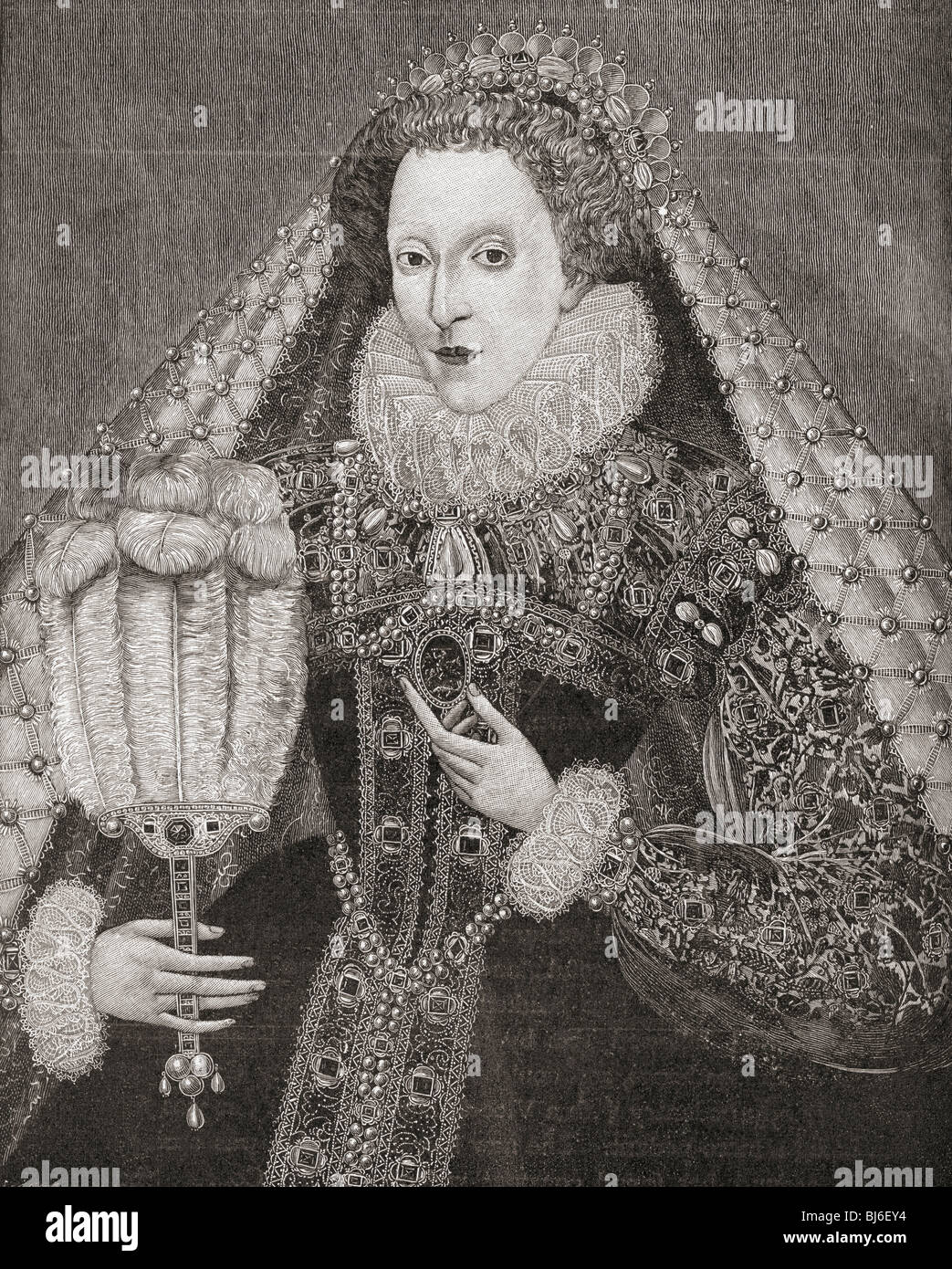 Elizabeth I, 1533 to 1603. Queen of England and Ireland. Stock Photo