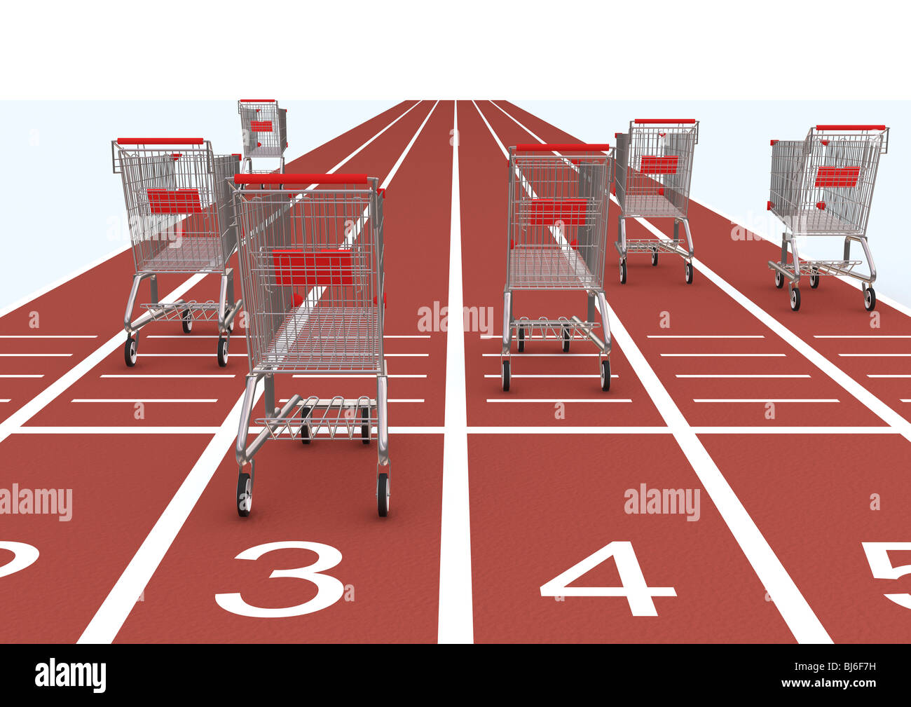 shopping cart race Stock Photo Alamy
