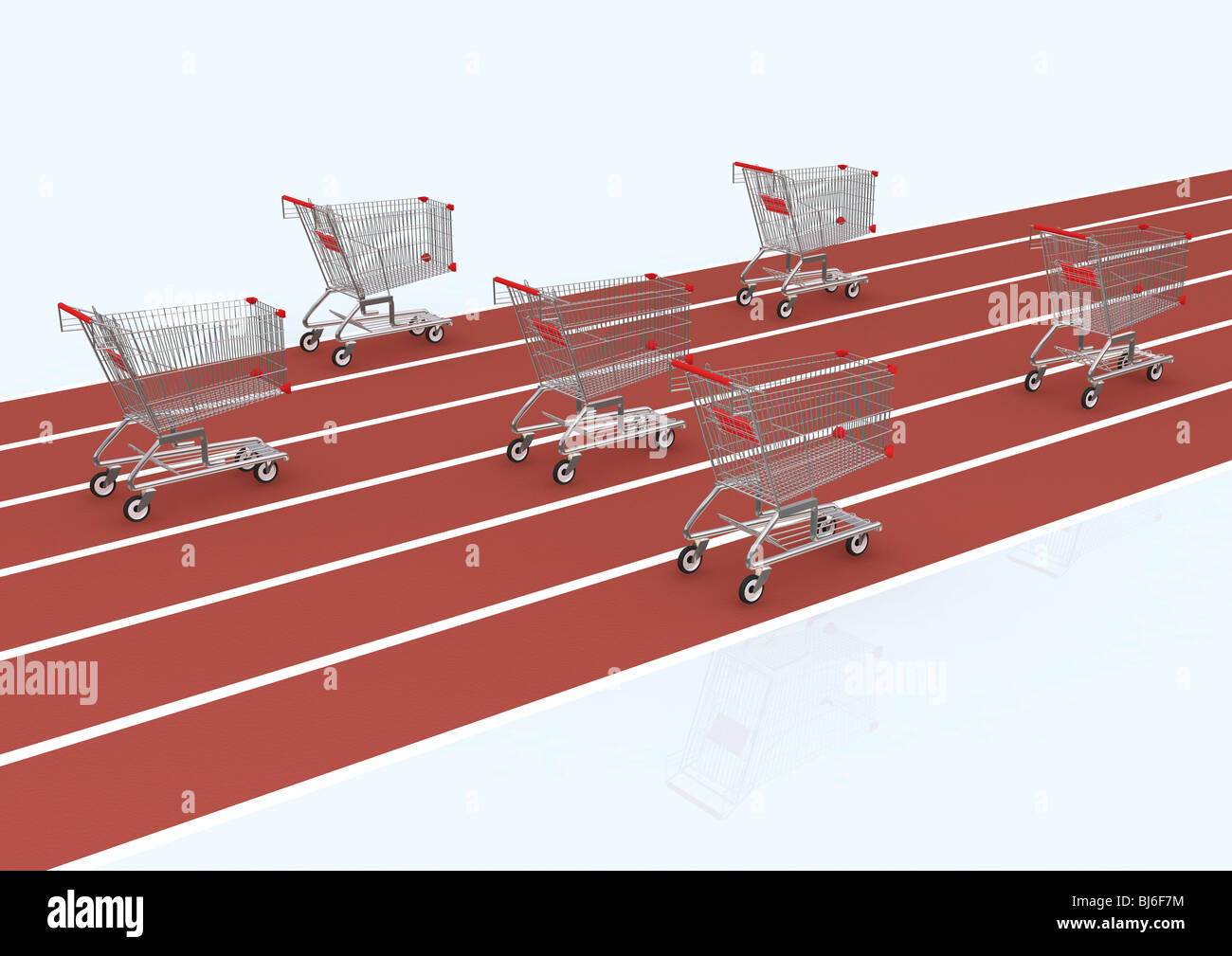 shopping cart race Stock Photo Alamy