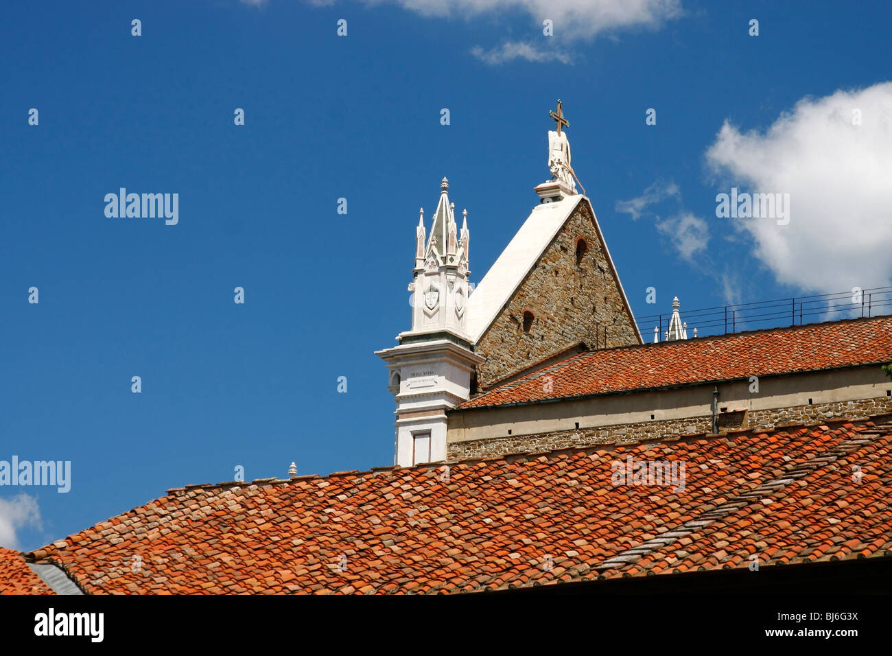 roof of renaissance basilica Santa Croce in Florence, Italy Stock Photo