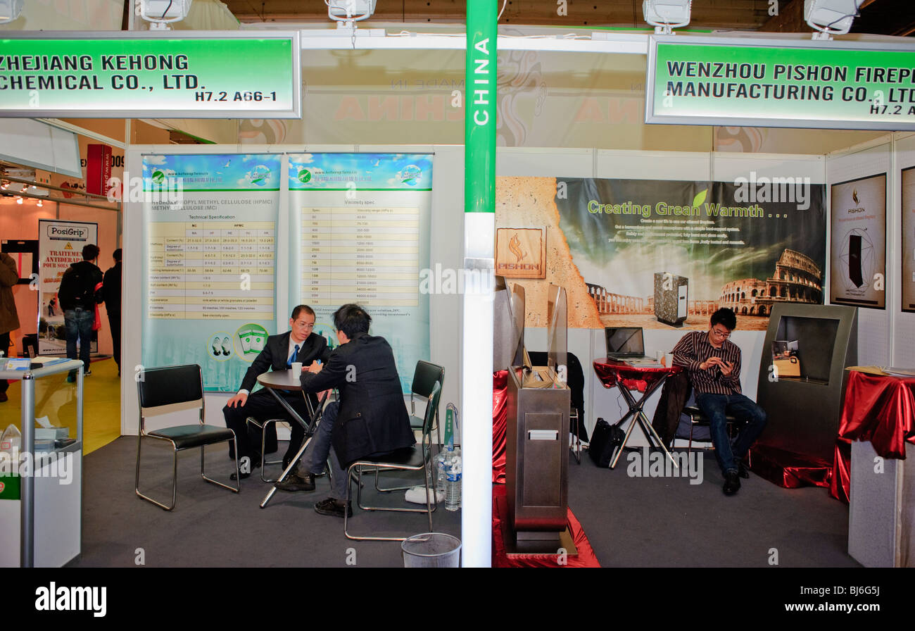 Paris, France, Chinese Companies stall, Construction Equipment Trade