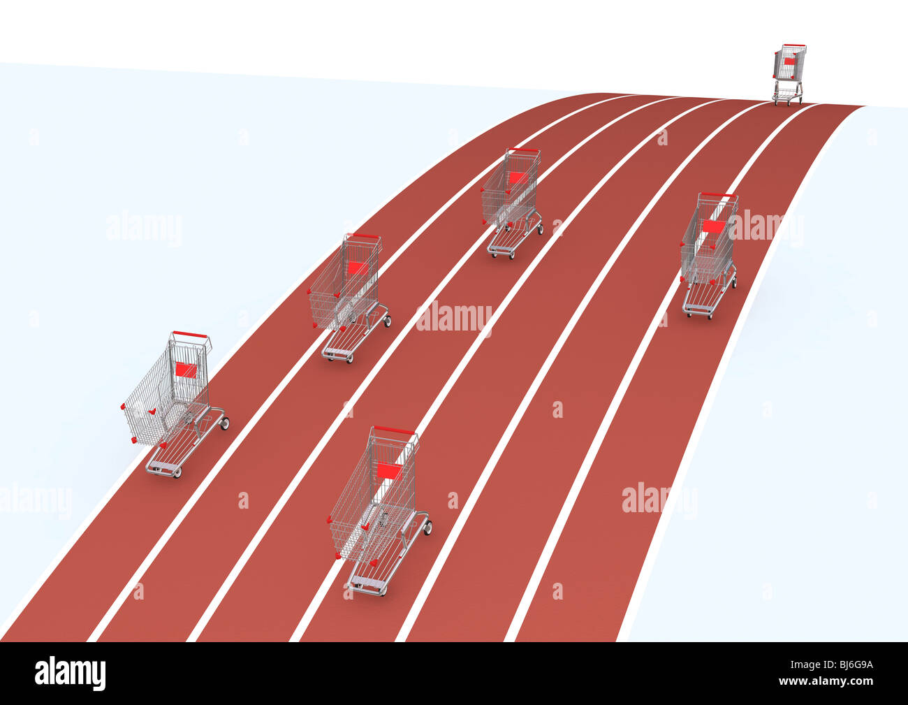 shopping cart race Stock Photo Alamy