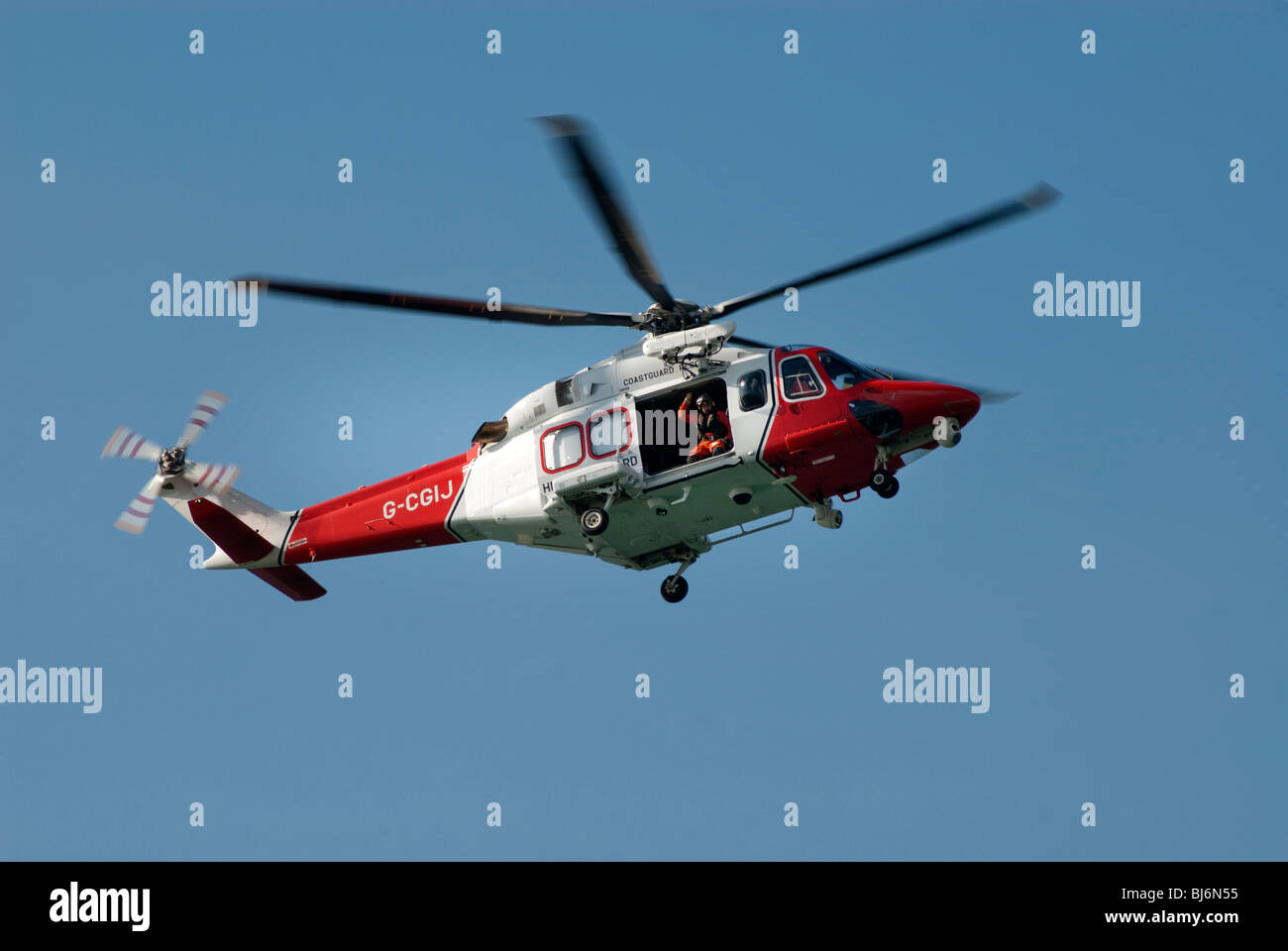 coast guard helicopter Stock Photo