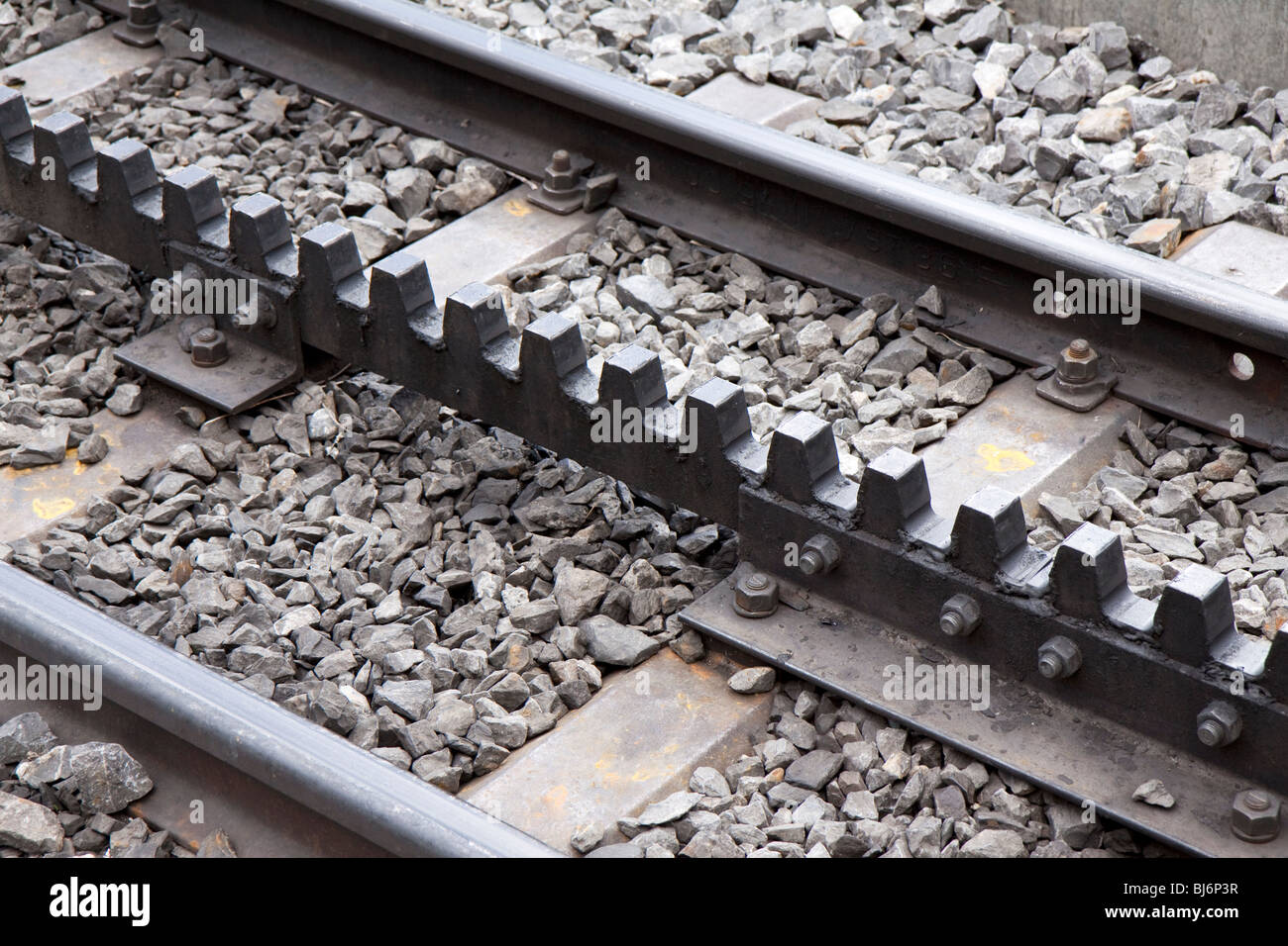 Rack and pinion railway, Kleine Sheidegg, Bernese Oberland, Switzerland