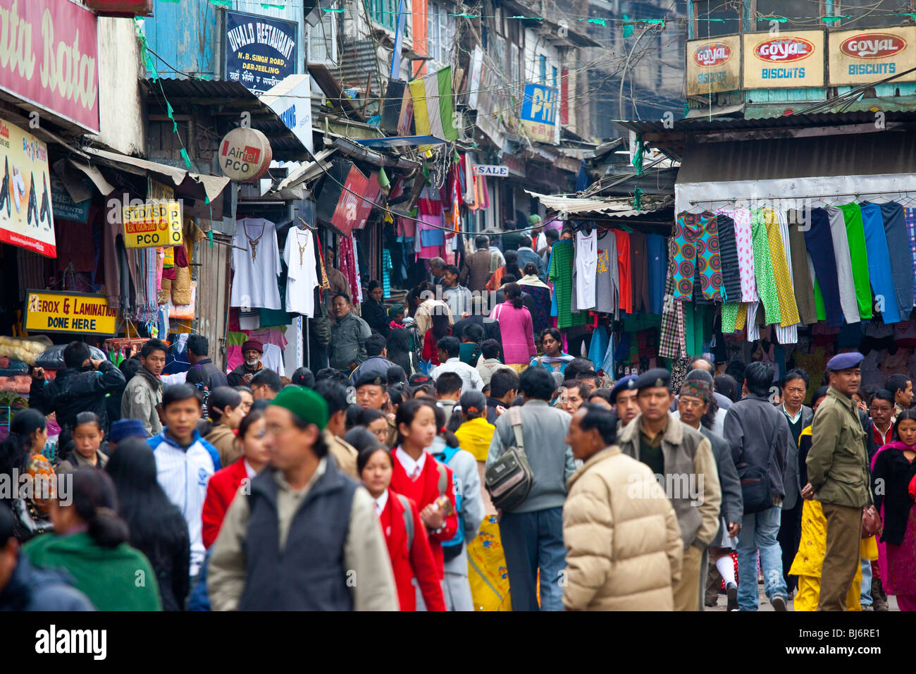 Market in Darjeeling, India Stock Photo