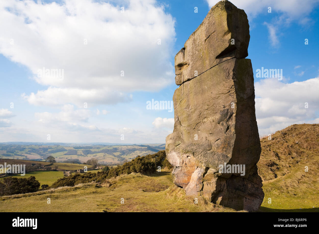 The viewpoint at Alport Heights near Wirksworth Derbyshire Stock Photo