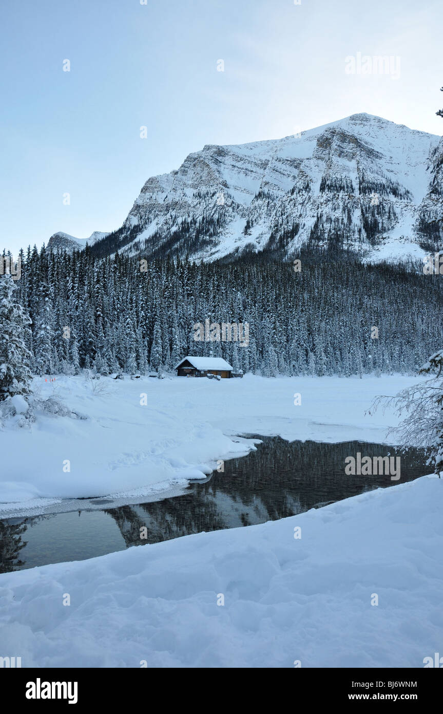 Hut on frozen lake hi-res stock photography and images - Alamy