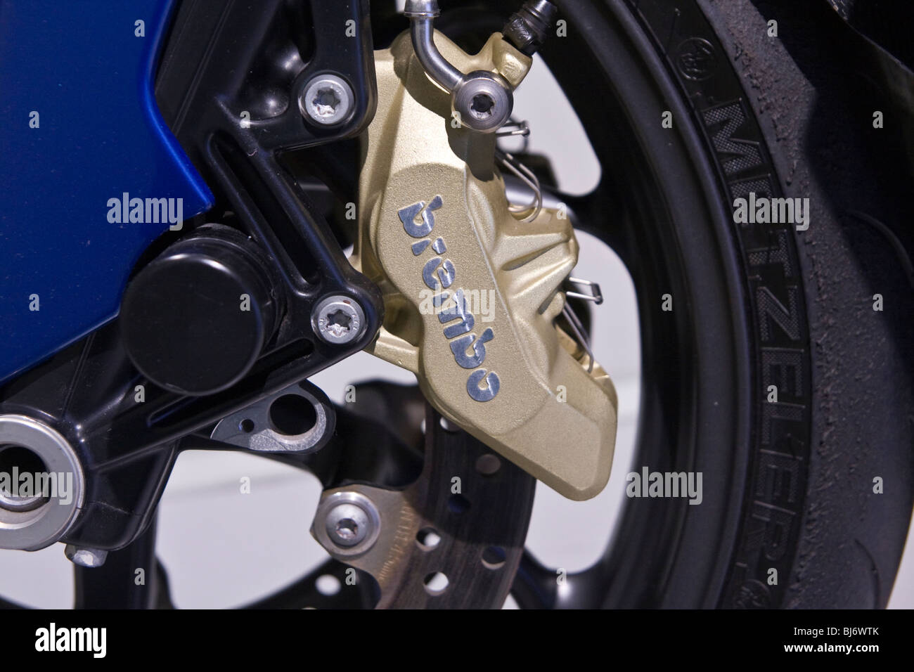 Brake assembly on motorcycle Stock Photo Alamy