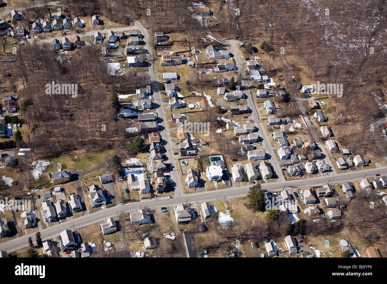 North Adams, Massachusetts aerial view in late winter Stock Photo Alamy