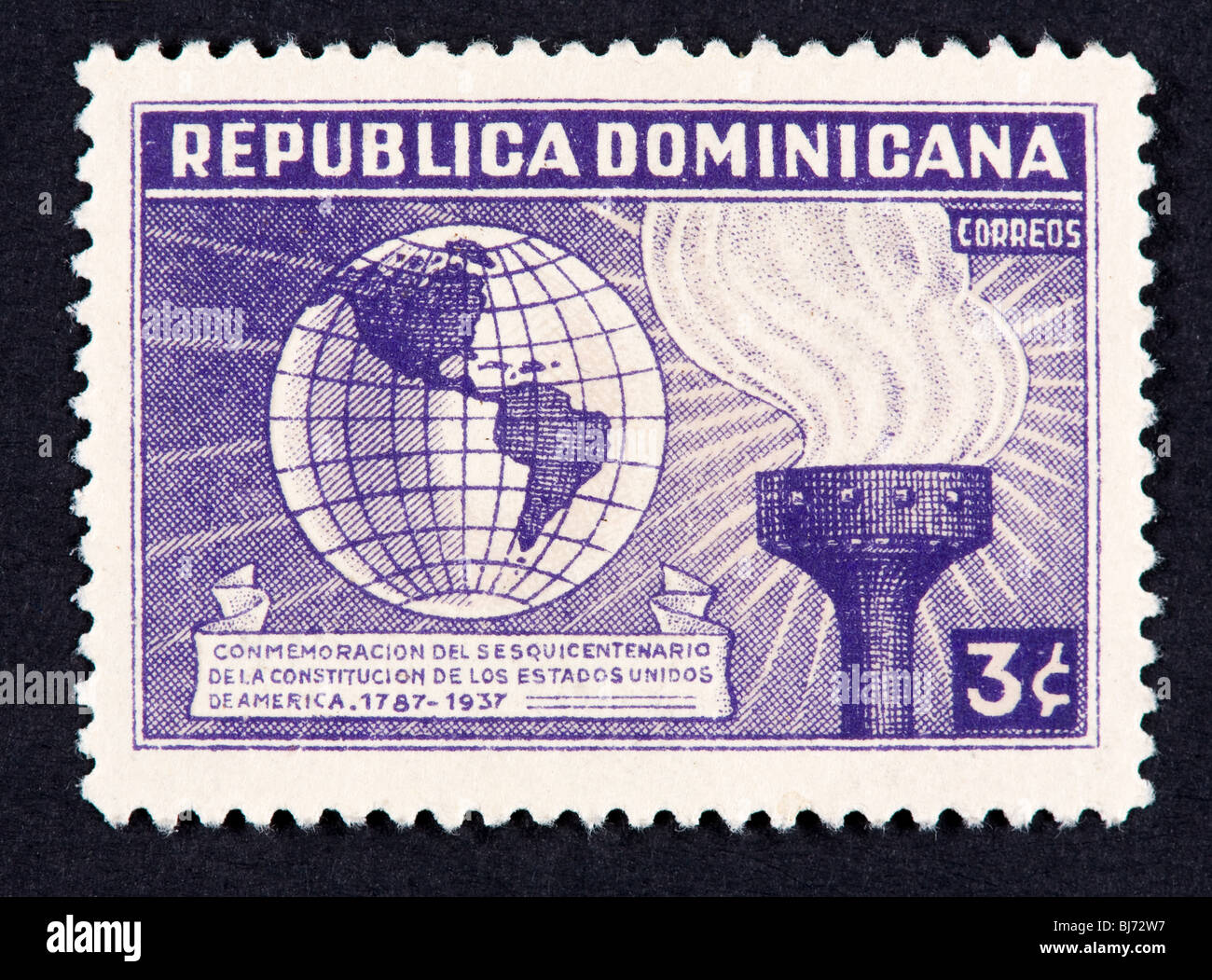 Postage stamp from the Dominican Republic honoring the 150'th