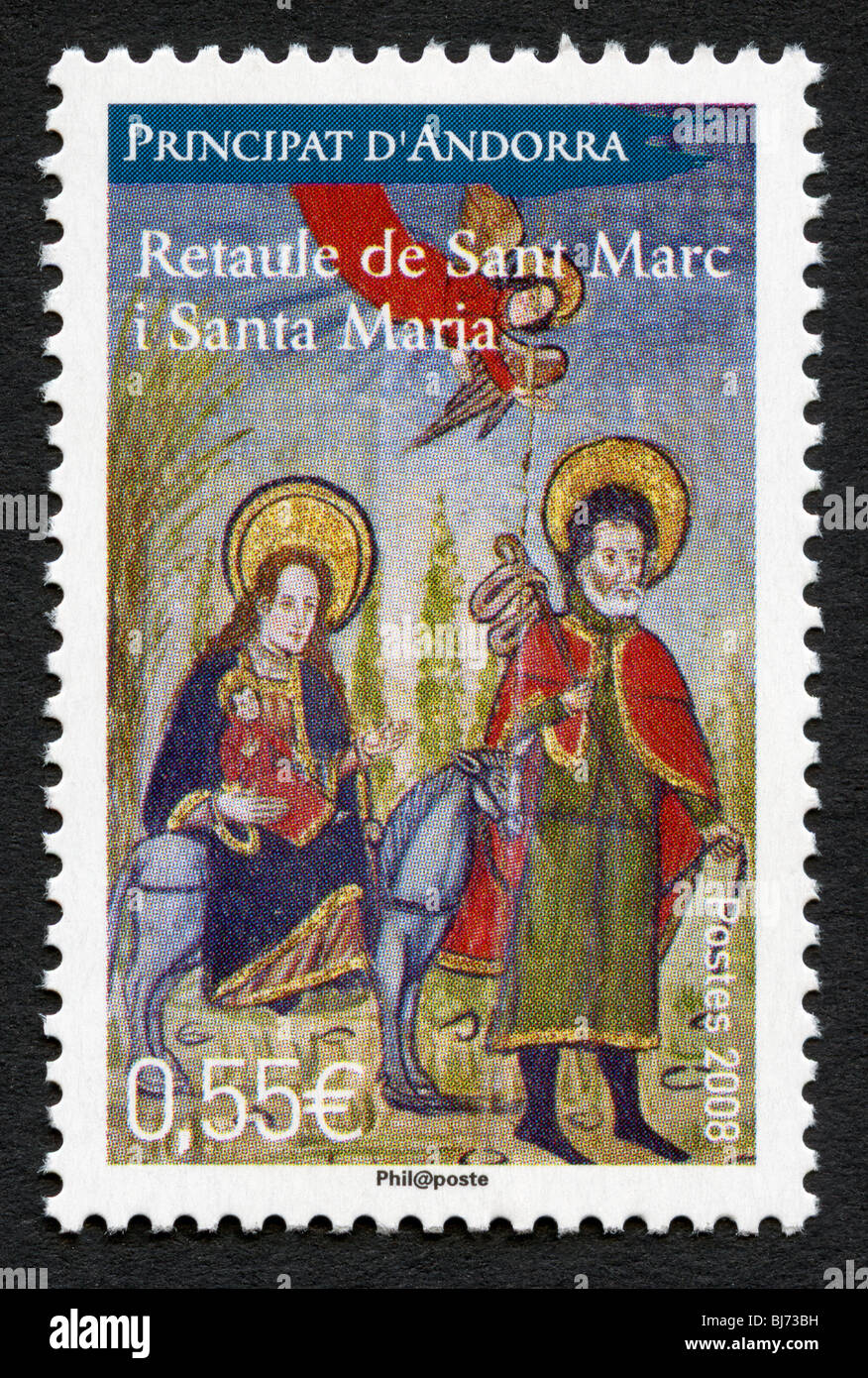 Andorra postage stamp Stock Photo
