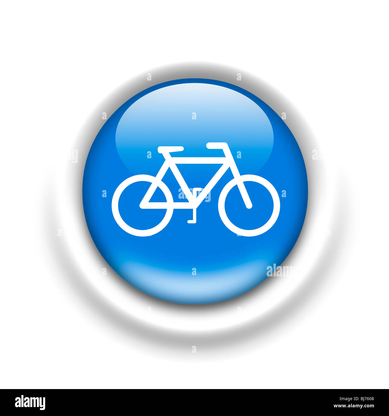 Recommended route for pedal cycles symbol Stock Photo