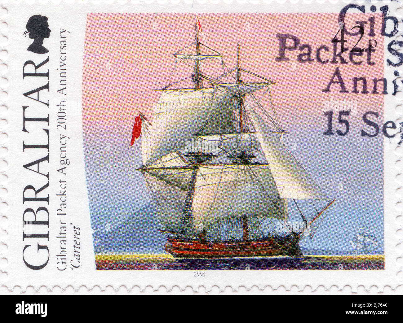 Gibraltar postage stamp Stock Photo
