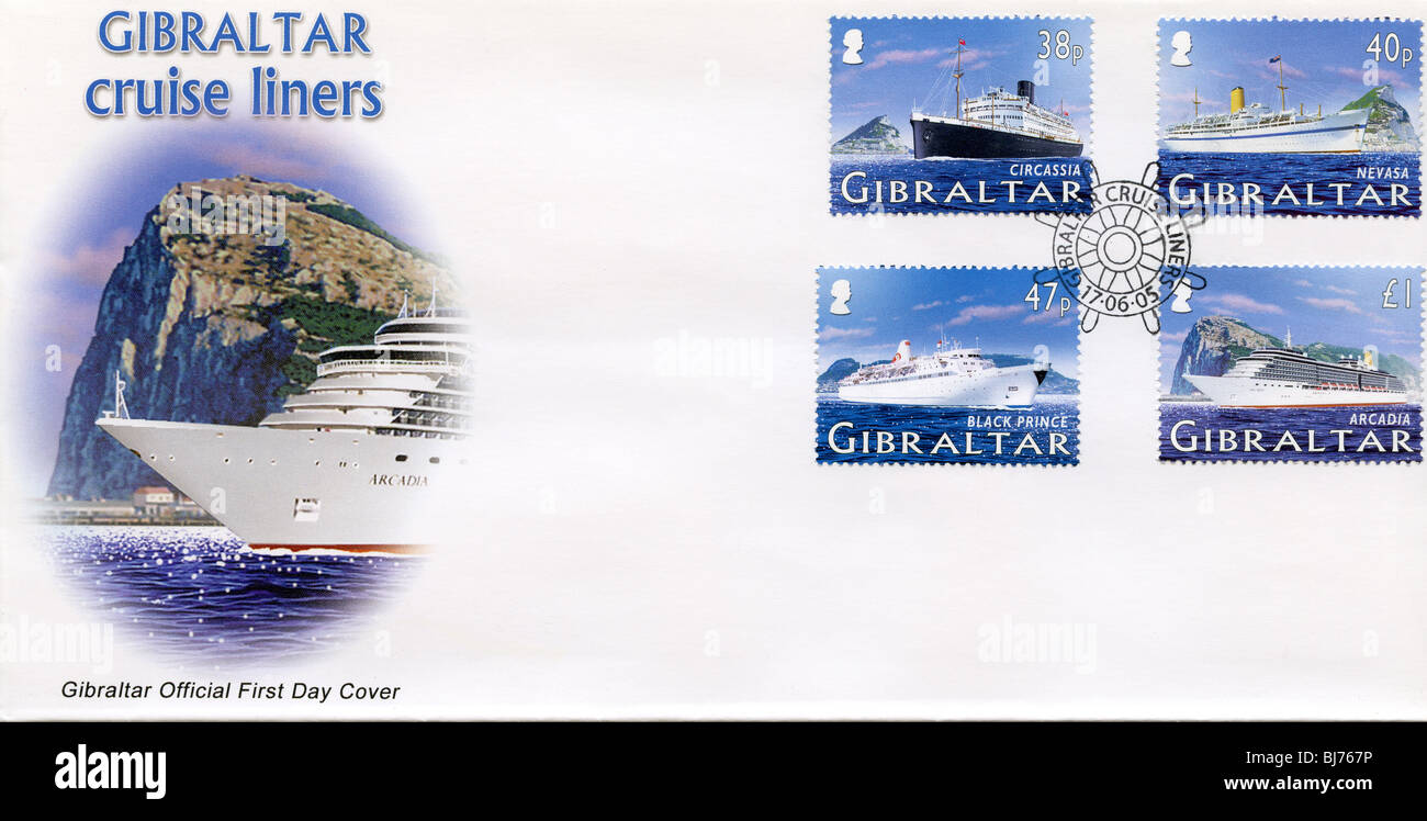 Gibraltar first day cover envelope Stock Photo Alamy