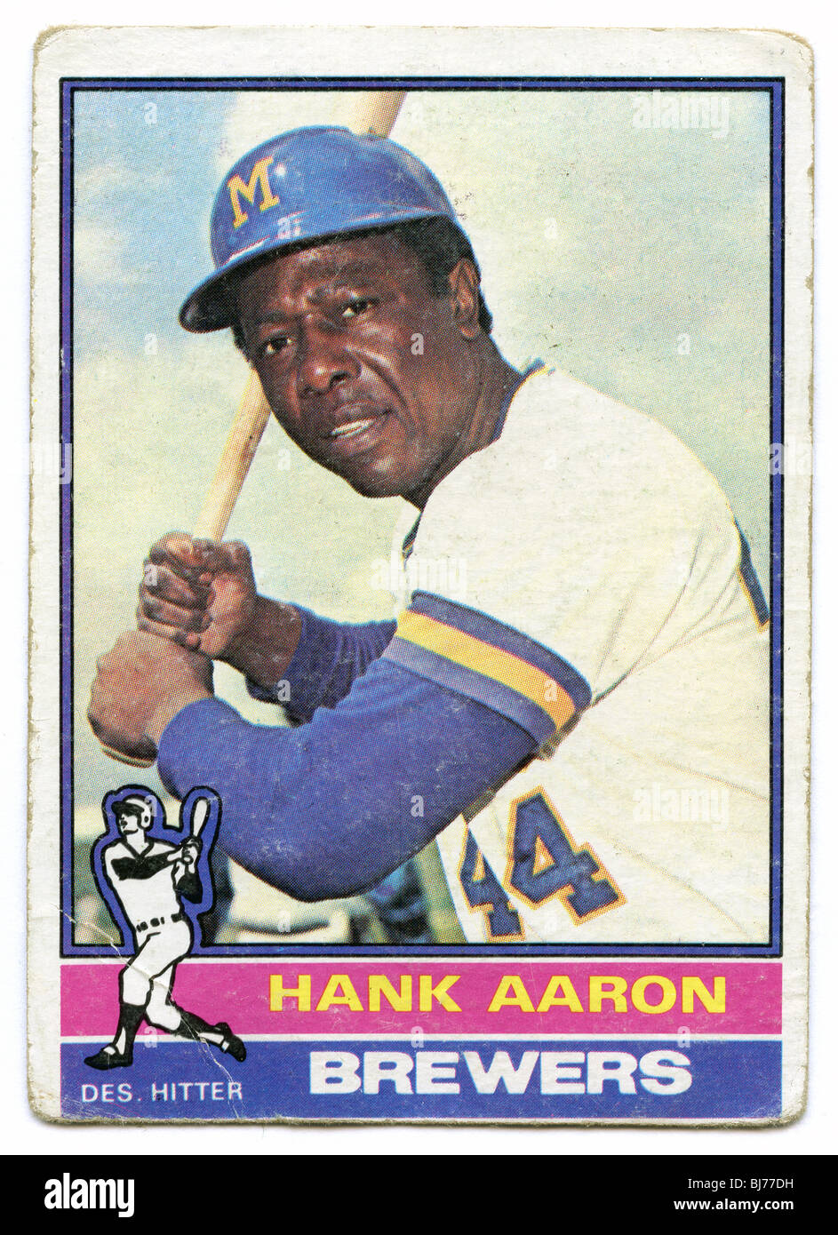 Collectible baseball card - Hank Aaron of Atlanta Braves Stock Photo - Alamy