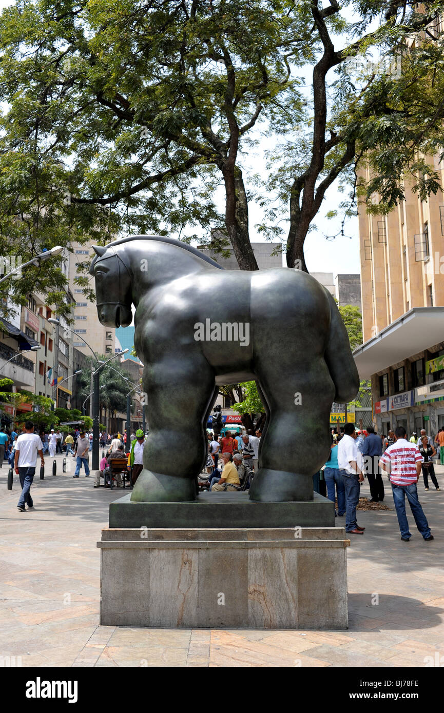 Sculpture by Fernando Botero, one of the most celebrated contemporary Latin American artists. Medellin, Colombia, Stock Photo