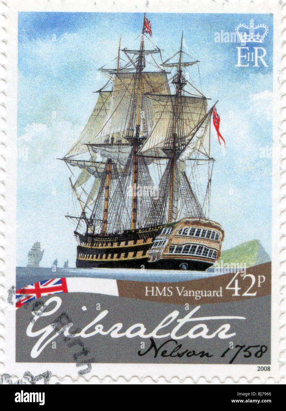 Gibraltar postage stamp Stock Photo