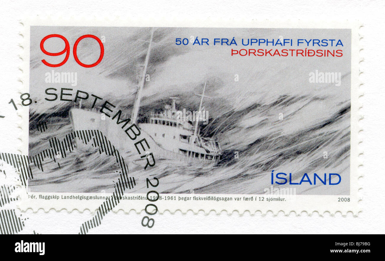 Iceland postage stamp Stock Photo