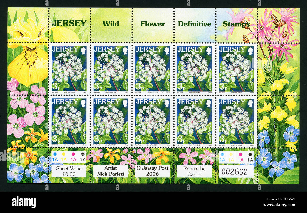 Jersey Postage Stamps Stock Photo - Alamy