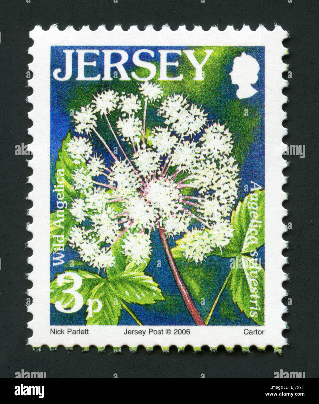 Jersey postage stamp Stock Photo