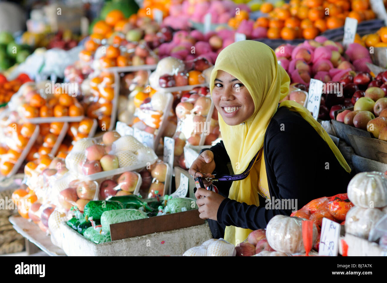 fruit stall, central market, Kota Kinabalu, Sabah, Malaysia Stock Photo