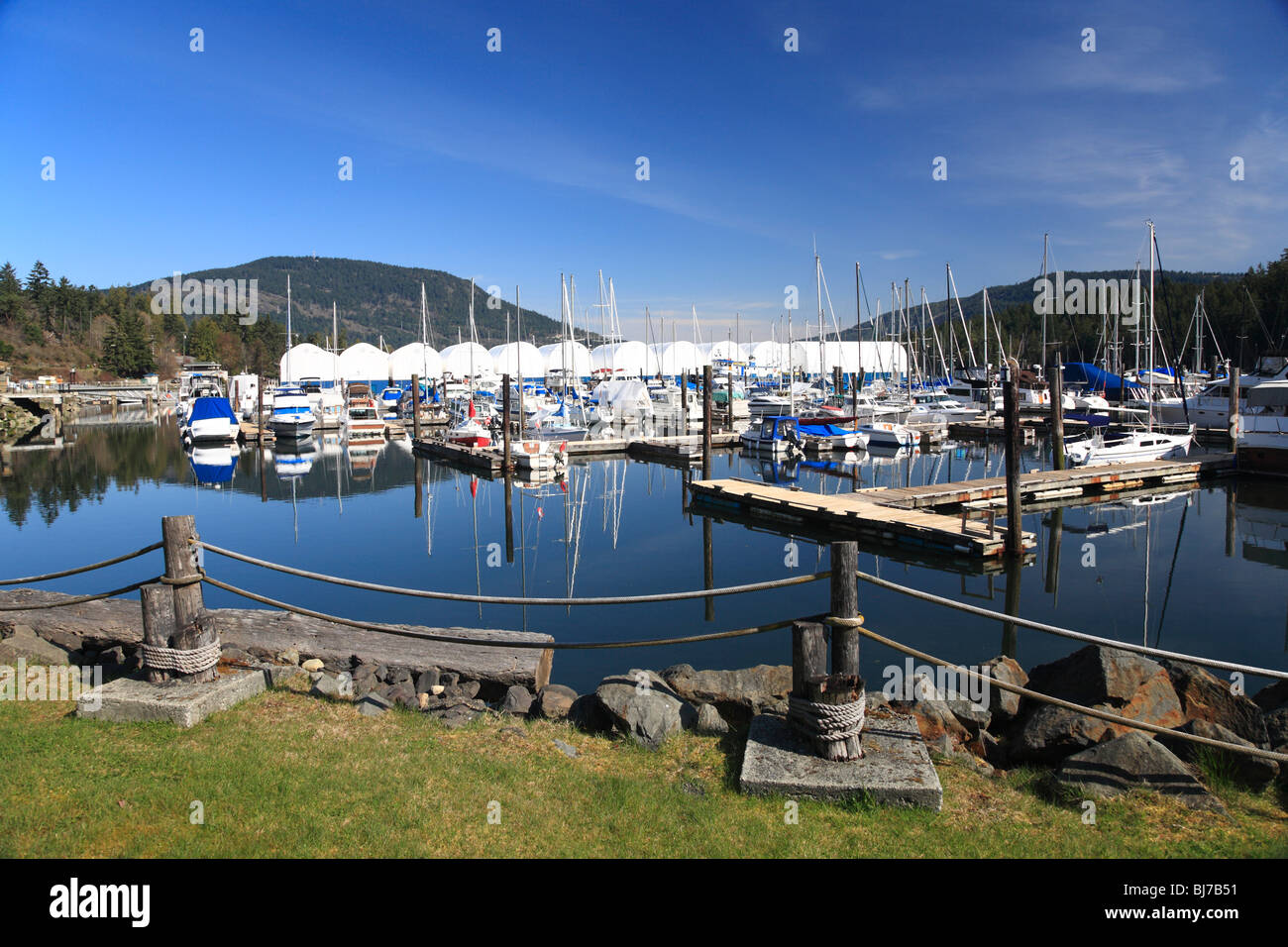 Maple Bay marina, near Duncan, Vancouver Island, British Columbia Stock
