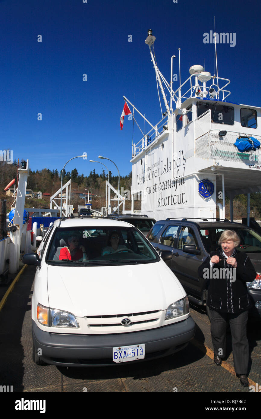 Brentwood Bay Mill Bay ferry, Saanich Inlet, British Columbia Stock