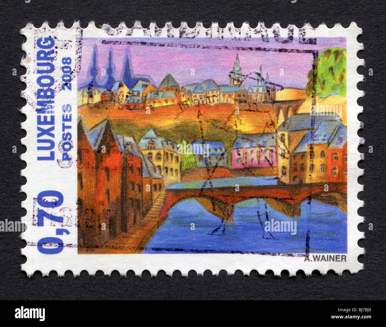 Luxembourg postage stamp Stock Photo