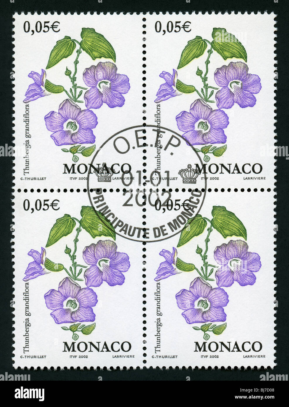 Monaco postage stamps Stock Photo - Alamy