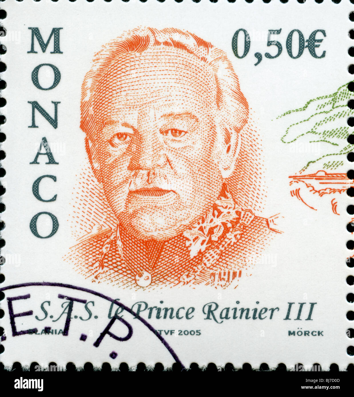 Monaco postage stamp Stock Photo