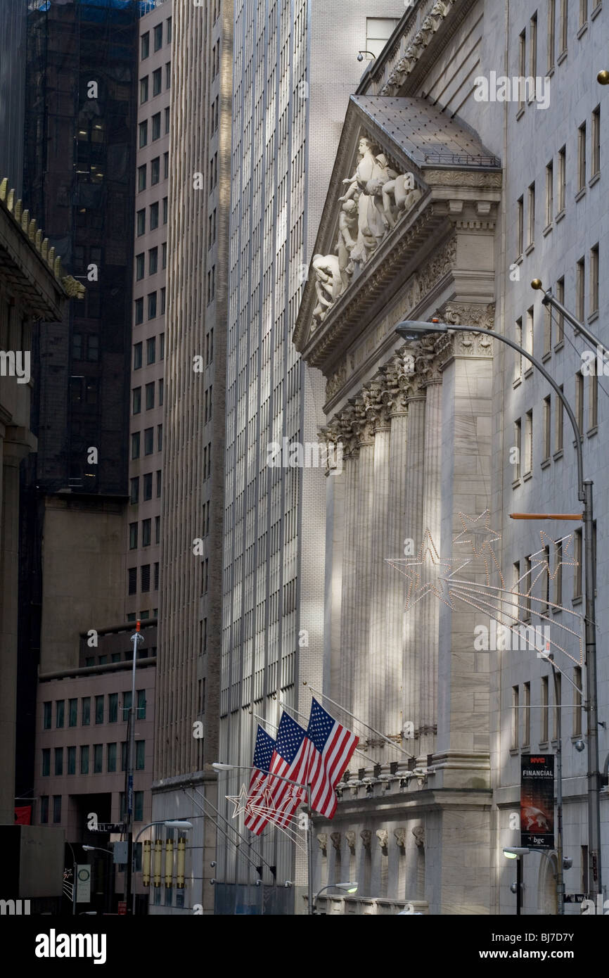 New York Stock Exchange on Wall Street Stock Photo