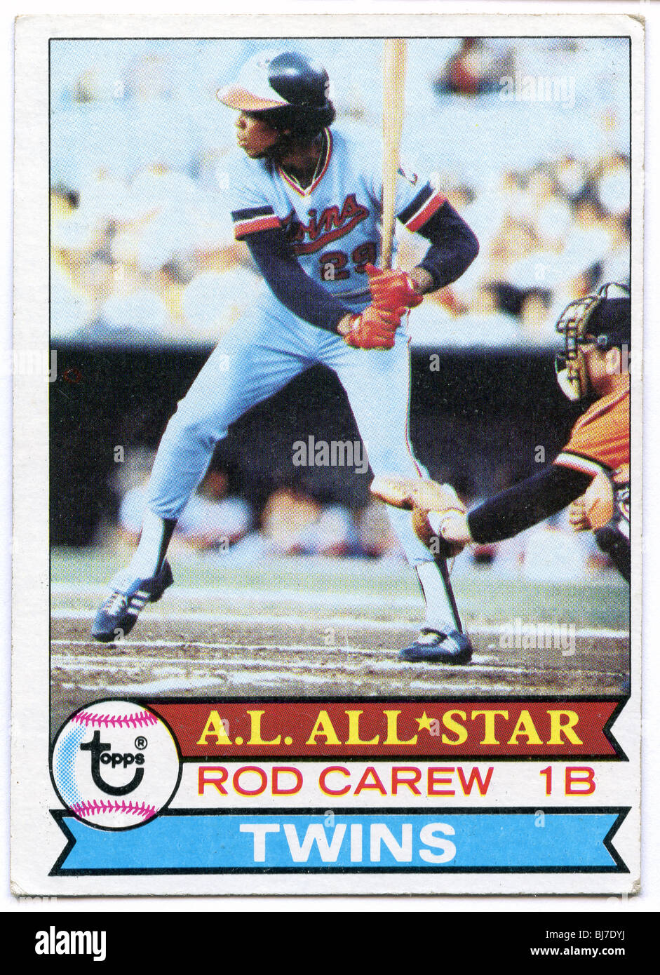 Collectible baseball card - Rod Carew of Twins Stock Photo - Alamy