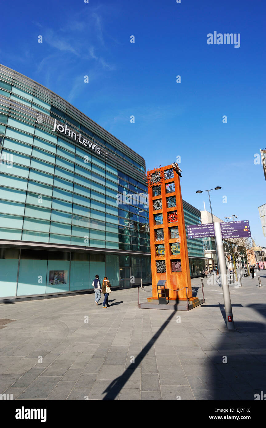 The John Lewis store in the new Liverpool One shopping area Stock Photo
