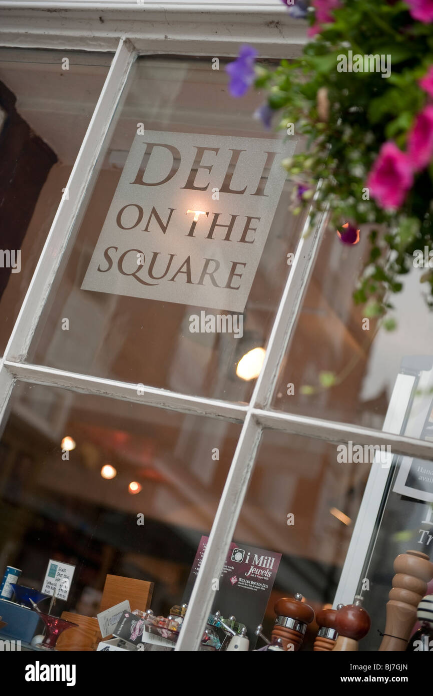 Deli on the Square, Ludlow, Shropshire, United Kingdom Stock Photo